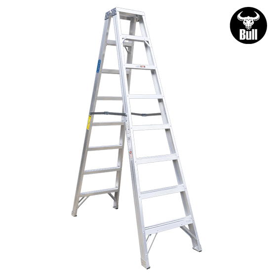 ESCALERA ALUMINIO TIJERA DOBLE ACCESO 8P 150KG 2.44m ATD150-8IA AMERICAN BULL - imagen 2