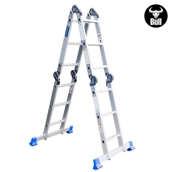 ESCALERA ALUMINIO MULTIUSOS + PLATAFORMA 12P 150KG AM150-12IA+P AMERICAN BULL - imagen 3