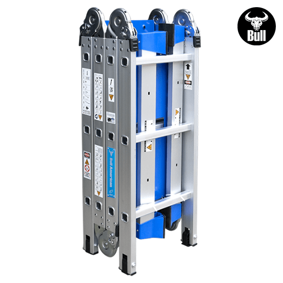 ESCALERA ALUMINIO MULTIUSOS + PLATAFORMA 12P 150KG AM150-12IA+P AMERICAN BULL - imagen 6