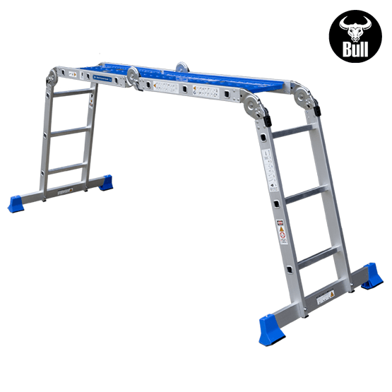 ESCALERA ALUMINIO MULTIUSOS + PLATAFORMA 12P 150KG AM150-12IA+P AMERICAN BULL - imagen 7