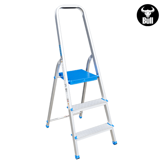 ESCALERA ALUMINIO TIPO BANQUETA 3P 150KG 0.62m AB150-3IA AMERICAN BULL - imagen 2
