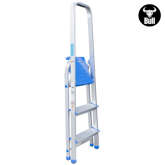ESCALERA ALUMINIO TIPO BANQUETA 3P 150KG 0.62m AB150-3IA AMERICAN BULL - imagen 4