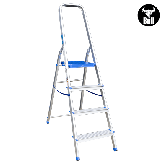 ESCALERA ALUMINIO TIPO BANQUETA 4P 150KG 0.84m AB150-4IA AMERICAN BULL - imagen 2