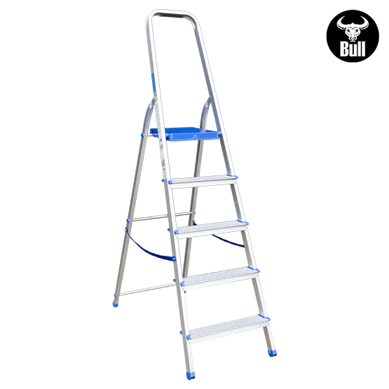 ESCALERA ALUMINIO TIPO BANQUETA 5P 150KG 1.06m AB150-5IA AMERICAN BULL - imagen 2