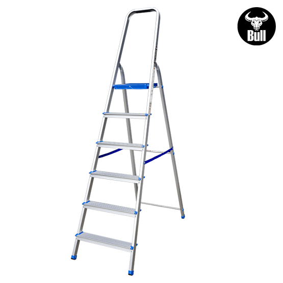 ESCALERA ALUMINIO TIPO BANQUETA 6P 150KG 1.28m AB150-6IA AMERICAN BULL - imagen 3