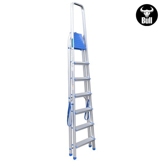 ESCALERA ALUMINIO TIPO BANQUETA 7P 150KG 1.50m AB150-7IA AMERICAN BULL - imagen 4