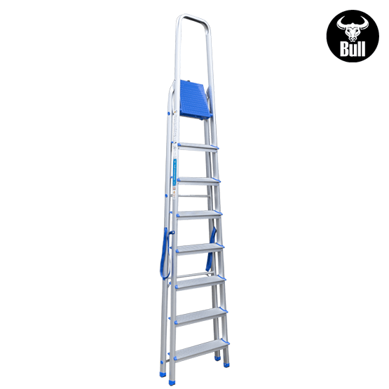 ESCALERA ALUMINIO TIPO BANQUETA 8P 150KG 1.72m AB150-8IA AMERICAN BULL - imagen 4