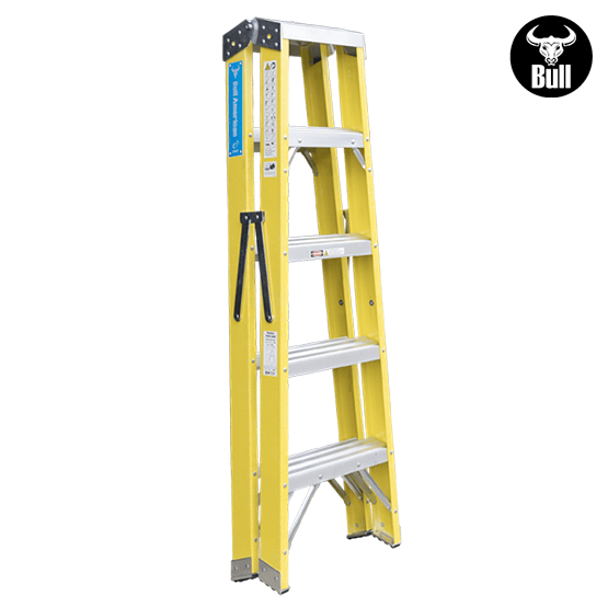 ESCALERA FIBRA TIJERA DOBLE ACCESO 5P 150KG 1.53m FTD150-5IA AMERICAN BULL - imagen 4