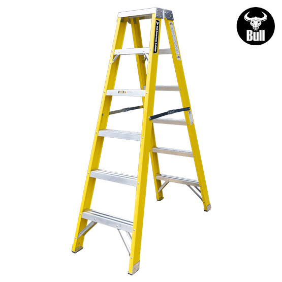ESCALERA FIBRA TIJERA DOBLE ACCESO 6P 150KG 1.83m FTD150-6IA AMERICAN BULL - imagen 3