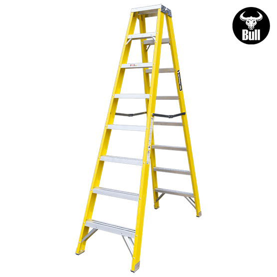 ESCALERA FIBRA TIJERA DOBLE ACCESO 8P 150KG 2.44m FTD150-8IA AMERICAN BULL - imagen 3