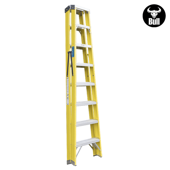 ESCALERA FIBRA TIJERA DOBLE ACCESO 8P 150KG 2.44m FTD150-8IA AMERICAN BULL - imagen 4