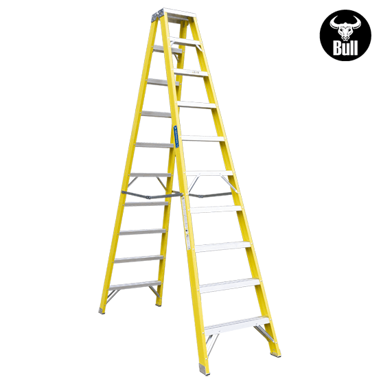 ESCALERA FIBRA TIJERA DOBLE ACCESO 10P 150KG 3.05m FTD150-10IA AMERICAN BULL - imagen 2