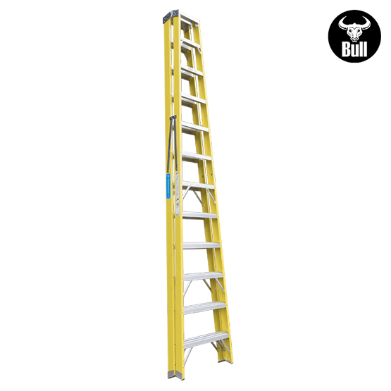 ESCALERA FIBRA TIJERA DOBLE ACCESO 12P 150KG 3.66m FTD150-12IA AMERICAN BULL - imagen 4