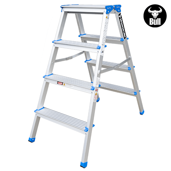 ESCALERA ALUMINIO TIPO BANQUETA DOBLE 4P 150KG 0.88m ABD150-4IA AMERICAN BULL - imagen 3
