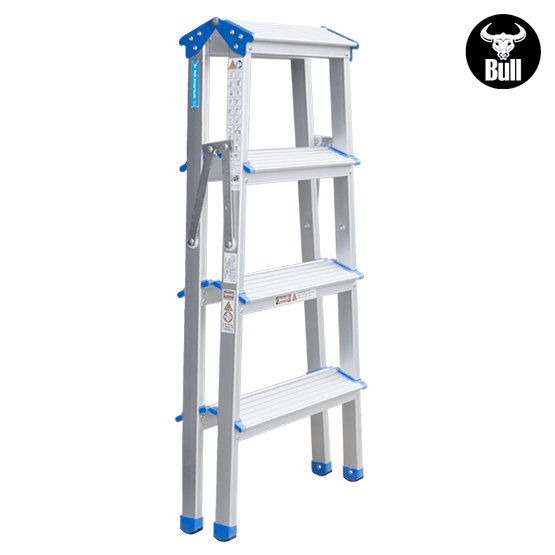 ESCALERA ALUMINIO TIPO BANQUETA DOBLE 4P 150KG 0.88m ABD150-4IA AMERICAN BULL - imagen 4