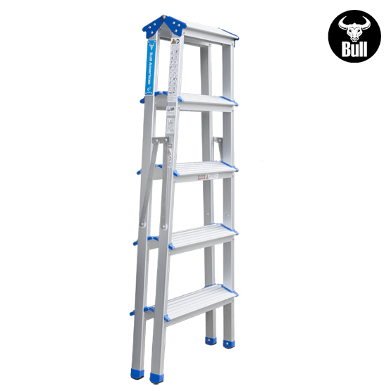 ESCALERA ALUMINIO TIPO BANQUETA DOBLE 5P 150KG 1.11m ABD150-5IA AMERICAN BULL - imagen 4