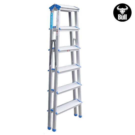 ESCALERA ALUMINIO TIPO BANQUETA DOBLE 6P 150KG 1.32m ABD150-6IA AMERICAN BULL - imagen 4