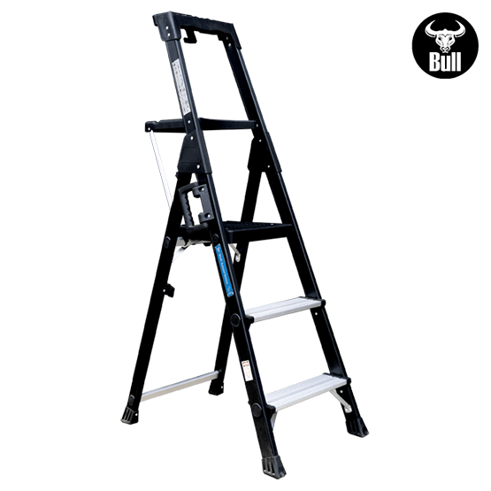 ESCALERA ALUMINIO PORTÁTIL HIGH QUALITY 3P 150KG 0.72m APHQ150-3IA AMERICAN BULL - imagen 2