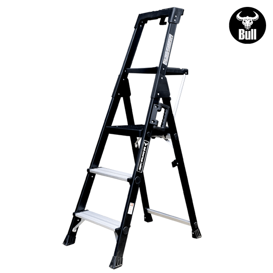 ESCALERA ALUMINIO PORTÁTIL HIGH QUALITY 3P 150KG 0.72m APHQ150-3IA AMERICAN BULL - imagen 3