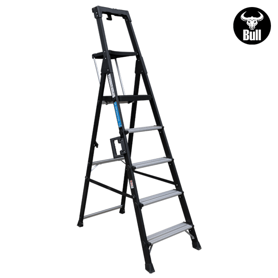 ESCALERA ALUMINIO PORTÁTIL HIGH QUALITY 5P 150KG 1.25m APHQ150-5IA AMERICAN BULL - imagen 2