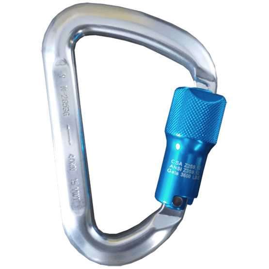CARABINERO ALUMINIO APERTURA 22mm ANSI DOBLE SEGURO GIRATORIO