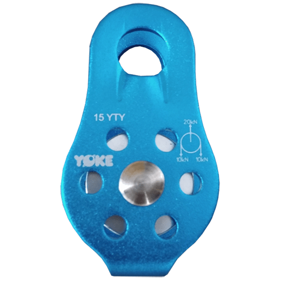 POLEA ALUMINIO SIMPLE FIJA P/SOGA HASTA 1/2"