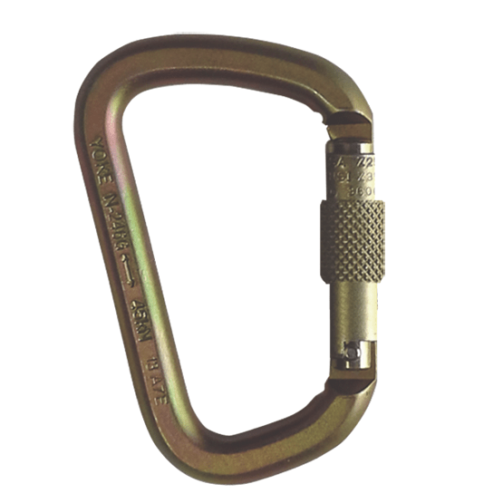 CARABINERO ACERO APERTURA 22mm SEGURO CON ROSCA