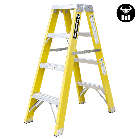 ESCALERA FIBRA TIJERA DOBLE ACCESO 4P 150KG 1.22m FTD150-4IA AMERICAN BULL - imagen 3