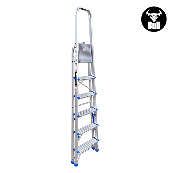 ESCALERA ALUMINIO TIPO BANQUETA 5P 150KG 1.06m EAB150-5IA AMERICAN BULL - imagen 2