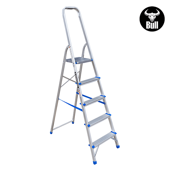 ESCALERA ALUMINIO TIPO BANQUETA 5P 150KG 1.06m EAB150-5IA AMERICAN BULL - imagen 3