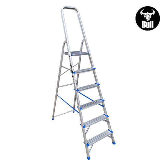 ESCALERA ALUMINIO TIPO BANQUETA 6P 150KG 1.28m EAB150-6IA AMERICAN BULL - imagen 3
