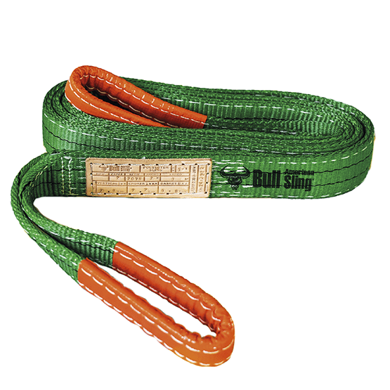 ESLINGA DE POLIÉSTER VERDE 60mm(2")X1.5mtsX2TX2CAPAS FS 7:1 EN 1492-1 (NORMATIVA EUROPEA) AMERICAN BULL