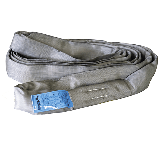 ESLINGA DE POLIÉSTER TUBULAR GRIS N4X10mtsX10600LBS(4.8T) FS 5:1 ASME B30.9 (NORMATIVA EEUU) AMERICAN BULL