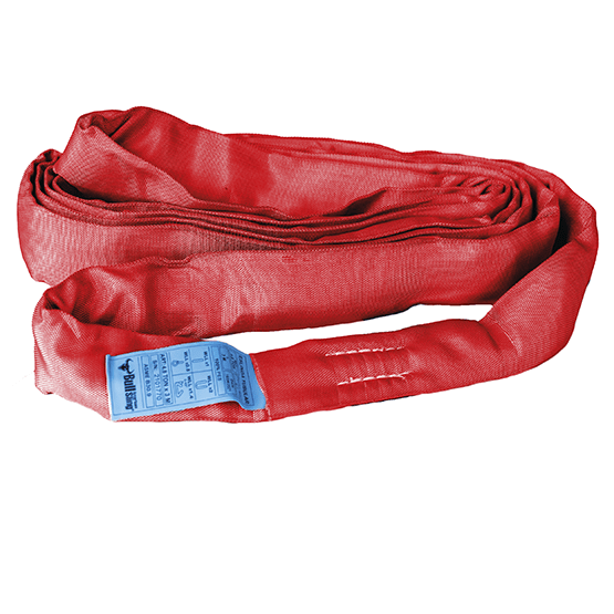 ESLINGA DE POLIÉSTER TUBULAR ROJO N5X8mtsX13200LBS(6T) FS 5:1 ASME B30.9 (NORMATIVA EEUU) AMERICAN BULL