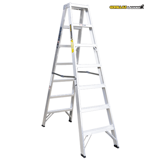 ESCALERA ALUMINIO TIJERA DOBLE 2.13m GATD7-II GORILLAZ 102KG - imagen 2