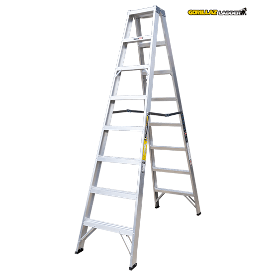 ESCALERA ALUMINIO TIJERA DOBLE 2.44m GATD8-II GORILLAZ 102KG - imagen 3