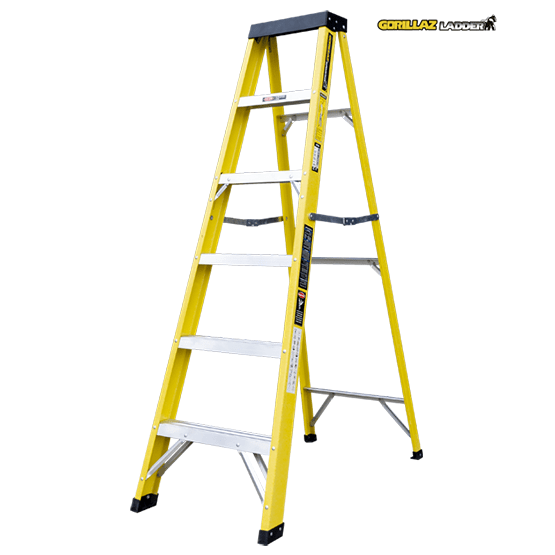 ESCALERA FIBRA TIJERA SIMPLE 1.83m GFTS6-II GORILLAZ 102KG - imagen 3