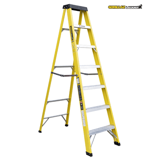 ESCALERA FIBRA TIJERA SIMPLE 2.13m GFTS7-II GORILLAZ 102KG - imagen 2