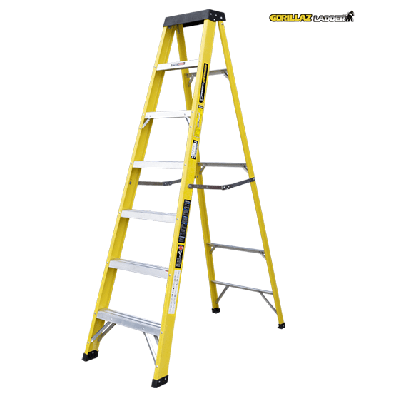 ESCALERA FIBRA TIJERA SIMPLE 2.13m GFTS7-II GORILLAZ 102KG - imagen 3