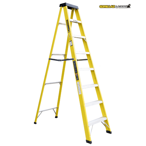ESCALERA FIBRA TIJERA SIMPLE 2.44m GFTS8-II GORILLAZ 102KG - imagen 2