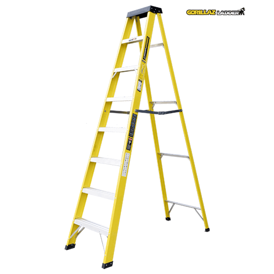 ESCALERA FIBRA TIJERA SIMPLE 2.44m GFTS8-II GORILLAZ 102KG - imagen 3