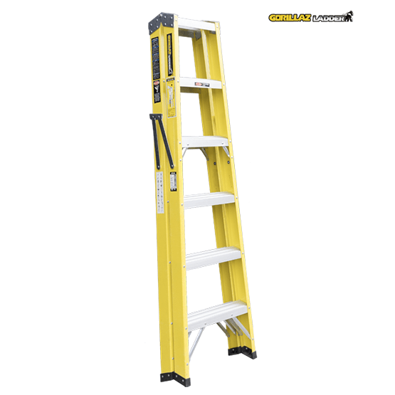ESCALERA FIBRA TIJERA DOBLE 1.83m GFTD6-II GORILLAZ 102KG - imagen 4