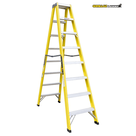 ESCALERA FIBRA TIJERA DOBLE 2.44m GFTD8-II GORILLAZ 102KG - imagen 2