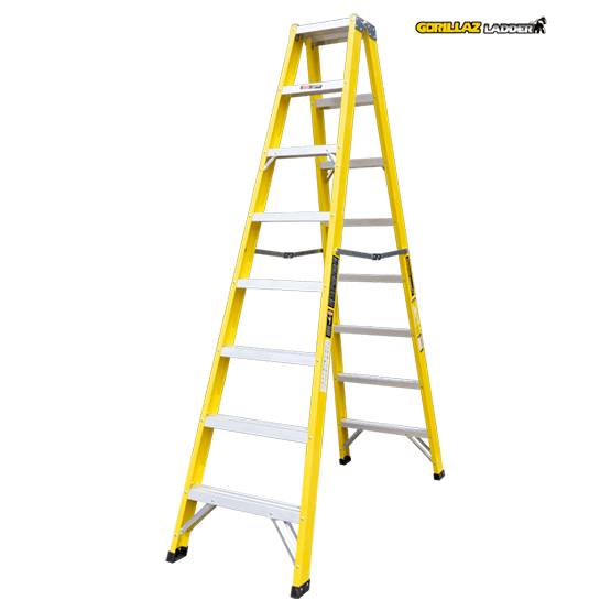 ESCALERA FIBRA TIJERA DOBLE 2.44m GFTD8-II GORILLAZ 102KG - imagen 3