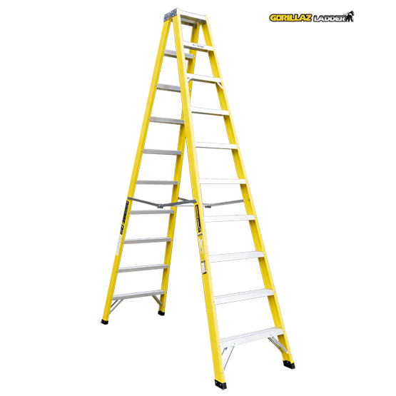 ESCALERA FIBRA TIJERA DOBLE 3.05m GFTD10-II GORILLAZ 102KG - imagen 2