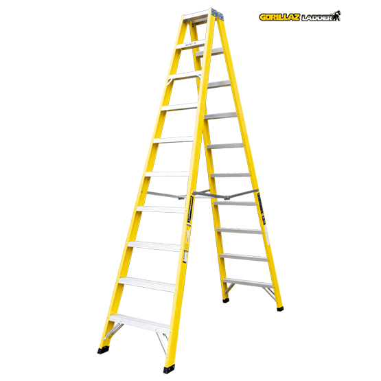 ESCALERA FIBRA TIJERA DOBLE 3.05m GFTD10-II GORILLAZ 102KG - imagen 3