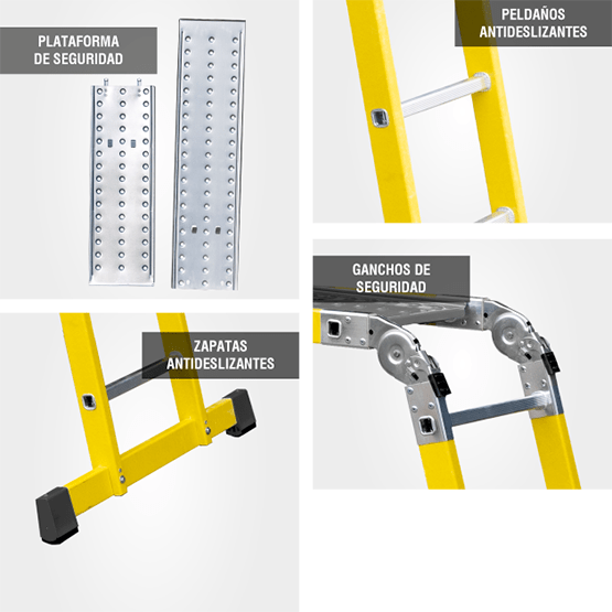 ESCALERA FIBRA MULTIPROPOSITO GFM12-IA+P GORILLAZ 150KG - imagen 8