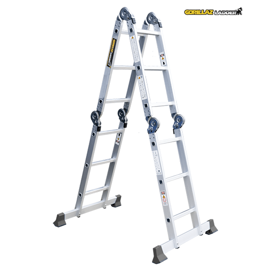 ESCALERA ALUMINIO MULTIPROPOSITO GAM12-IA+P GORILLAZ 150KG - imagen 3