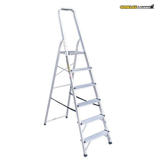 ESCALERA ALUMINIO BANQUETA 1.28m GAB6-IA GORILLAZ 150KG - imagen 2