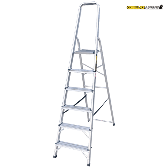 ESCALERA ALUMINIO BANQUETA 1.28m GAB6-IA GORILLAZ 150KG - imagen 3